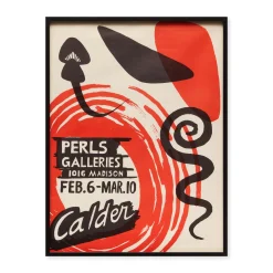 Alexander Calder Perls Galleries 1956 Framed Poster