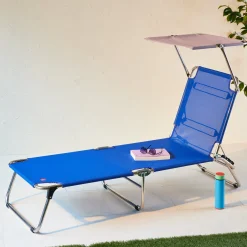 Amigo Outdoor Lounge Chair with Sun Shield/ Lilac