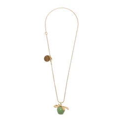 Andrés Gallardo Green Apple Stem Gold-Plated Necklace