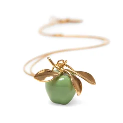 Andrés Gallardo Green Apple Stem Gold-Plated Necklace