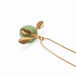 Andrés Gallardo Green Apple Stem Gold-Plated Necklace