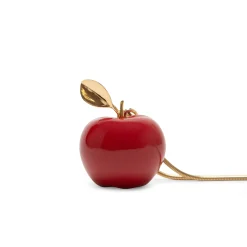 Andrés Gallardo Large Red Apple Gold-Plated Necklace