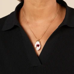 Andrés Gallardo Little Hand & Heart Gold-Plated Necklace