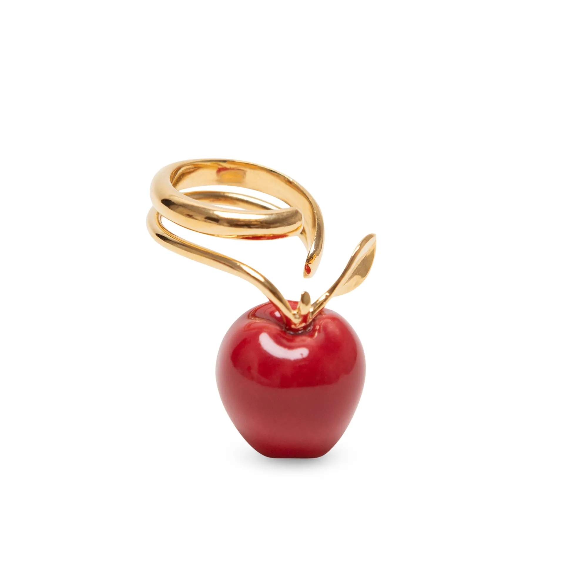 Andrés Gallardo Red Apple Gold-Plated Ring