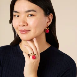Andrés Gallardo Red Apple Gold-Plated Ring