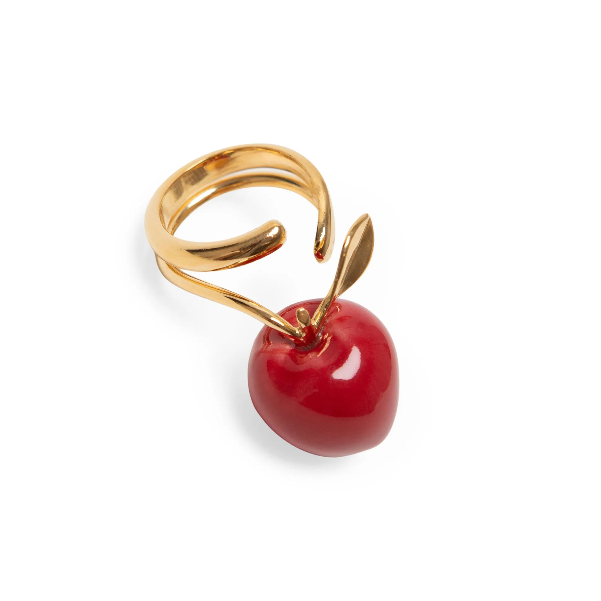 Andrés Gallardo Red Apple Gold-Plated Ring