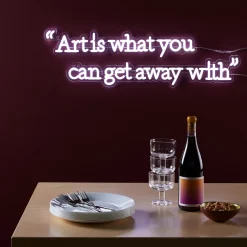 Andy Warhol Art Is What You Can Get Away With Quote Neon Sign
