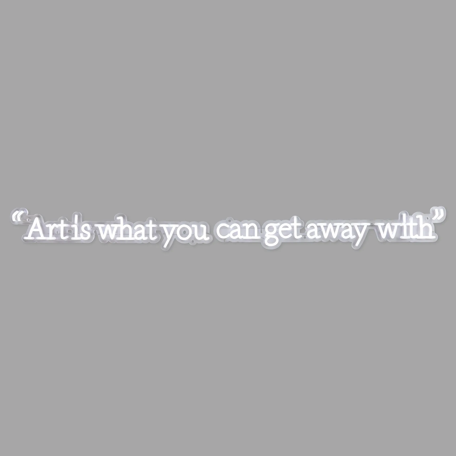 Andy Warhol Art Is What You Can Get Away With Quote Neon Sign
