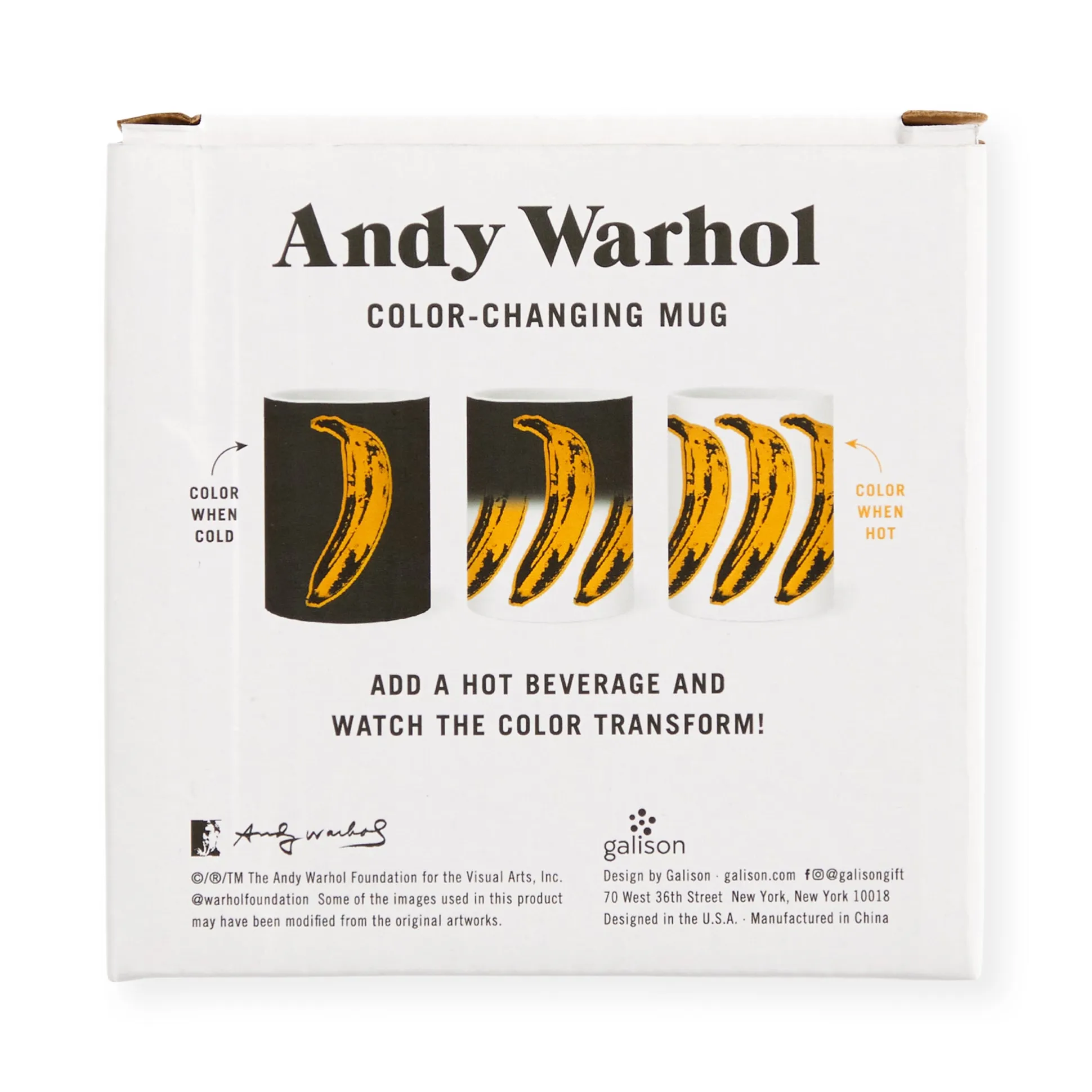 Andy Warhol Color-Changing Banana Mug