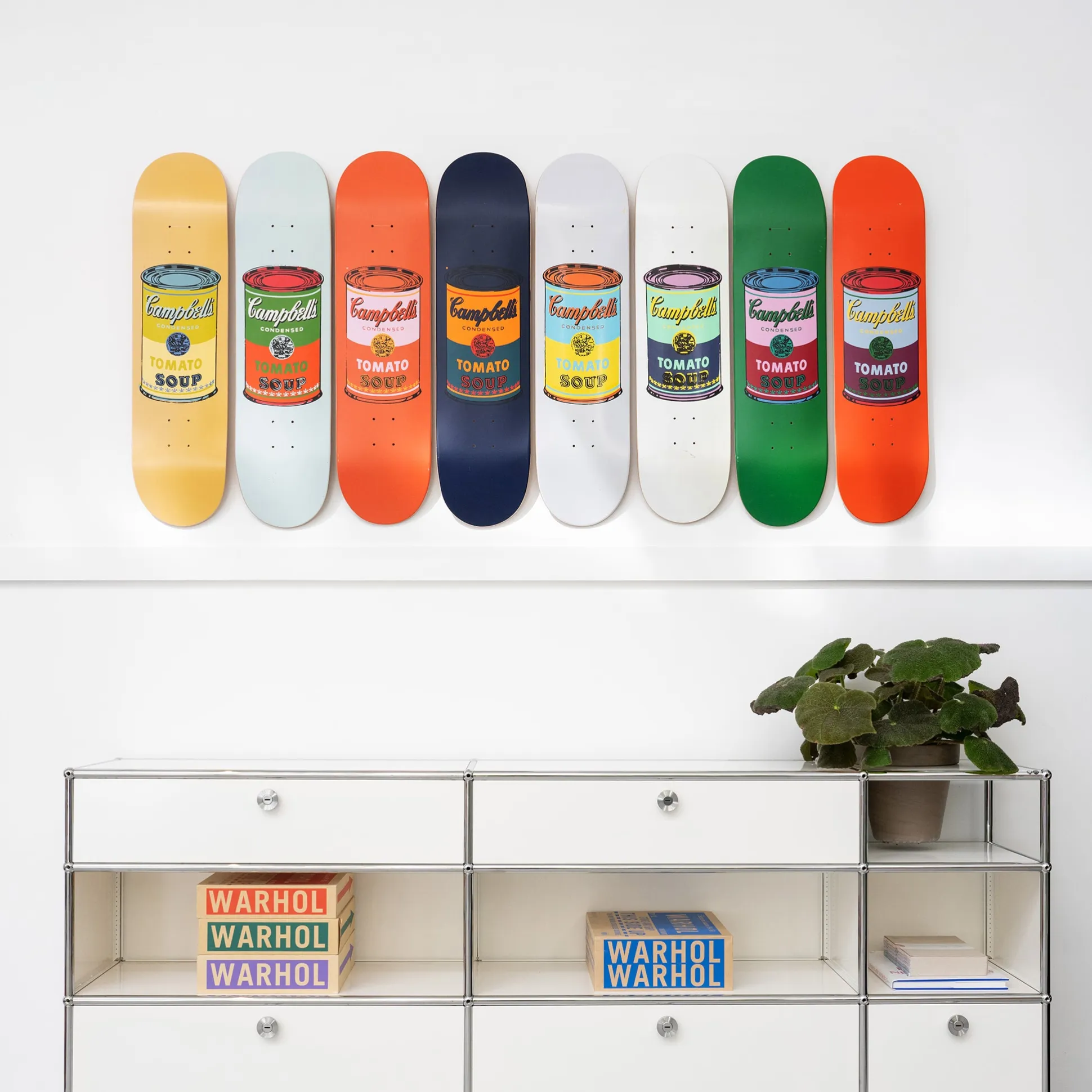 Andy Warhol: Skateboard Colored Campbell's Soup Cans Set of 8