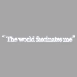 Andy Warhol The World Fascinates Me Quote Neon Sign