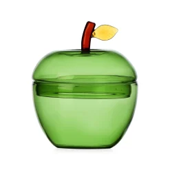 Apple Glass Sugar Bowl