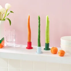 Apricot Beeswax Candles - Set of 2