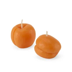 Apricot Beeswax Candles - Set of 2