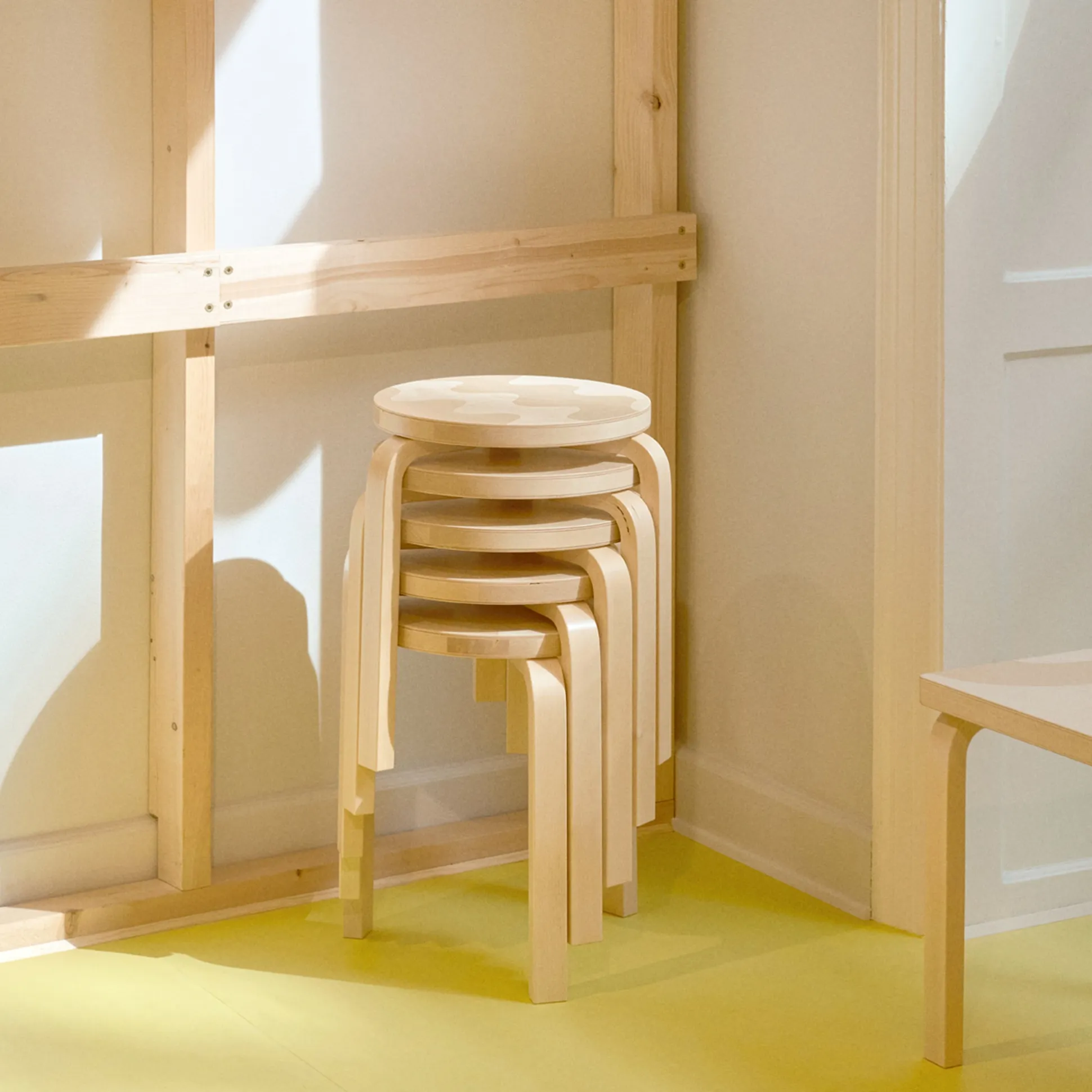 Artek Aalto Marimekko Stacking Stool 60 - Lokki
