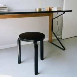 Artek Aalto Stacking Stool 60/ Black