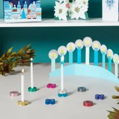 Azure Hanukkah Holiday Cards - Set of 8