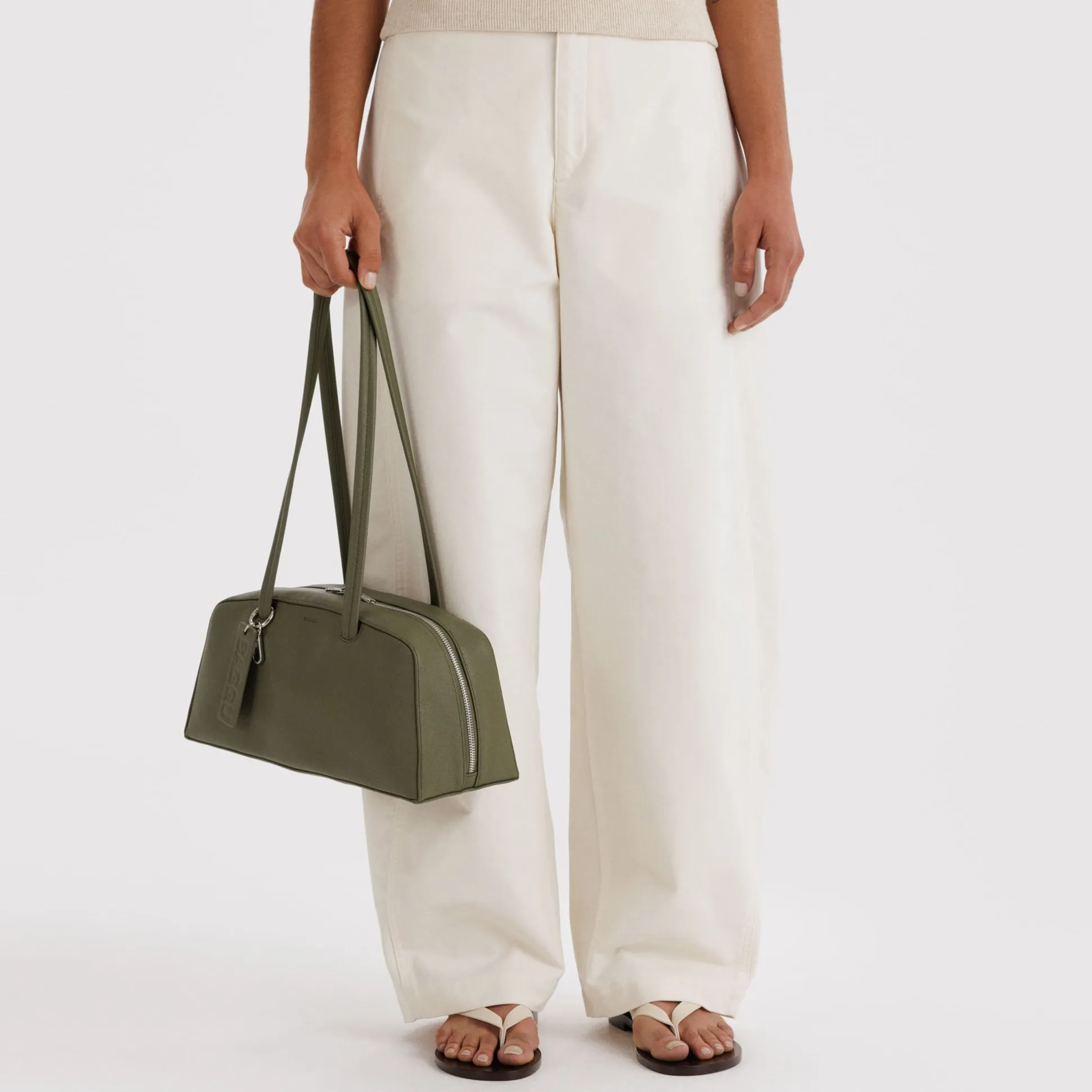 Baggu Recycled Leather Bowler Bag