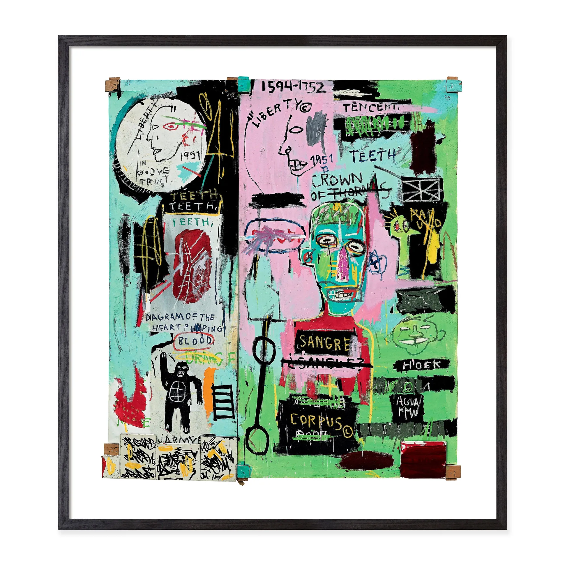 Basquiat: In Italian Framed Print