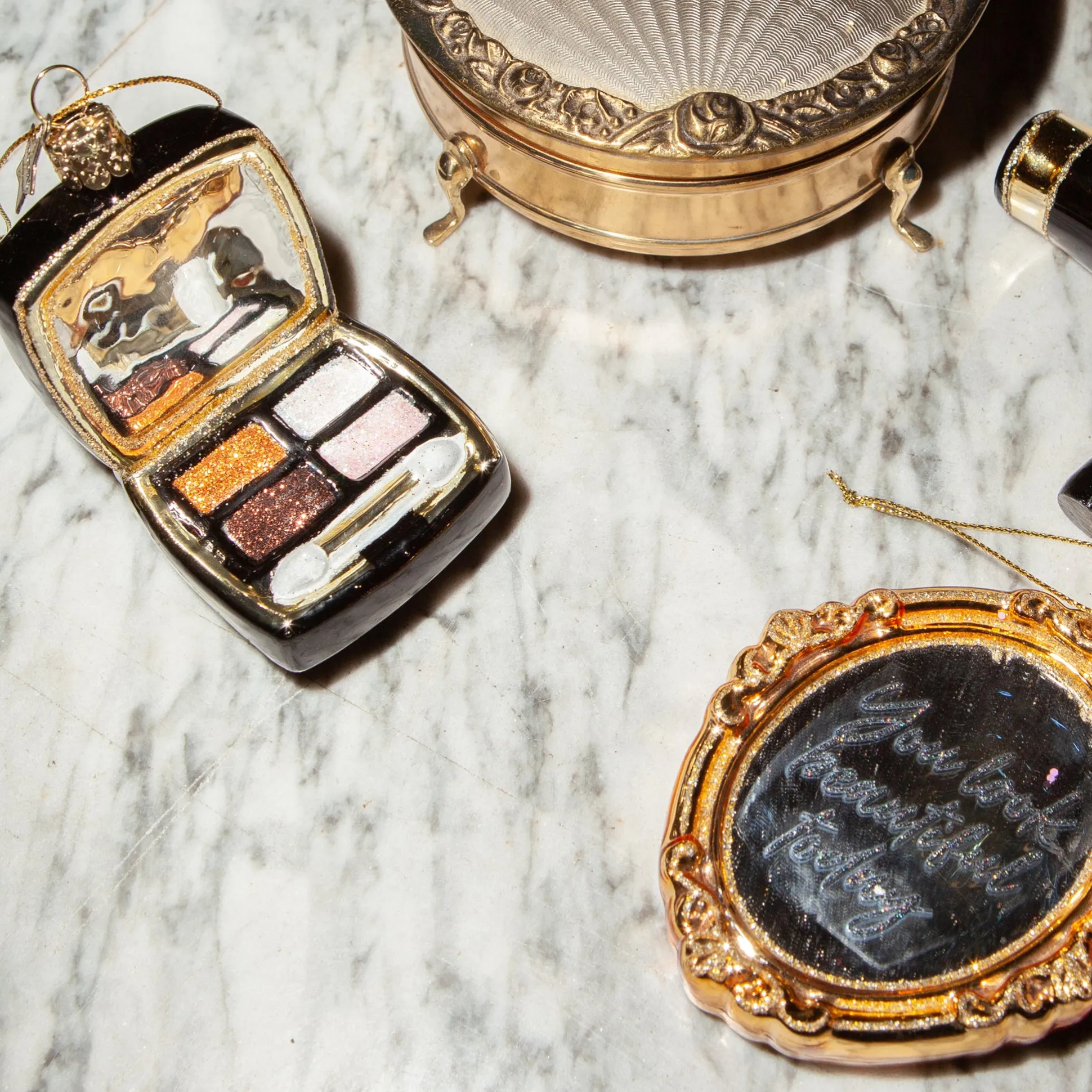 Beauty Counter Glass Holiday Ornament - Eye Pallet