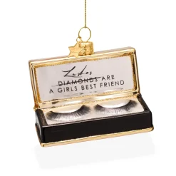 Beauty Counter Glass Holiday Ornament - False Eyelashes