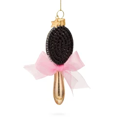 Beauty Counter Glass Holiday Ornament - Hairbrush
