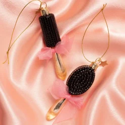 Beauty Counter Glass Holiday Ornament - Hairbrush