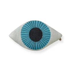 Blue Eye Lambswool Throw Pillow