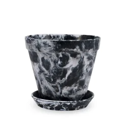 Blumen Marbled Planter and Saucer Set