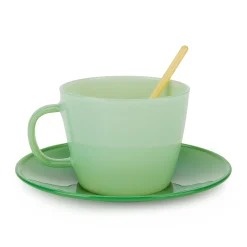 Bodum Copenhagen Glass Mug & Saucer Set