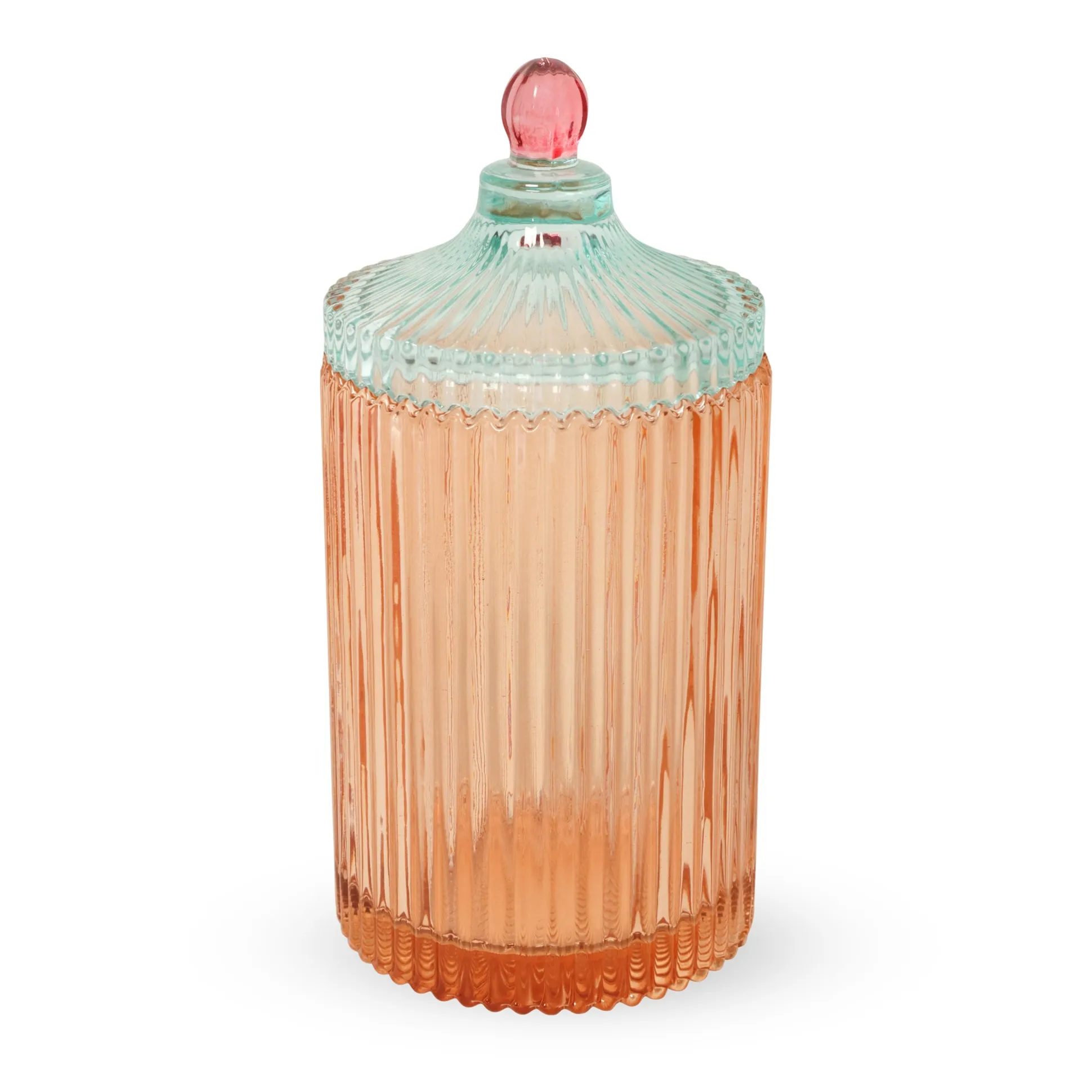 Candy Stripe Glass Storage Jar