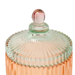 Candy Stripe Glass Storage Jar