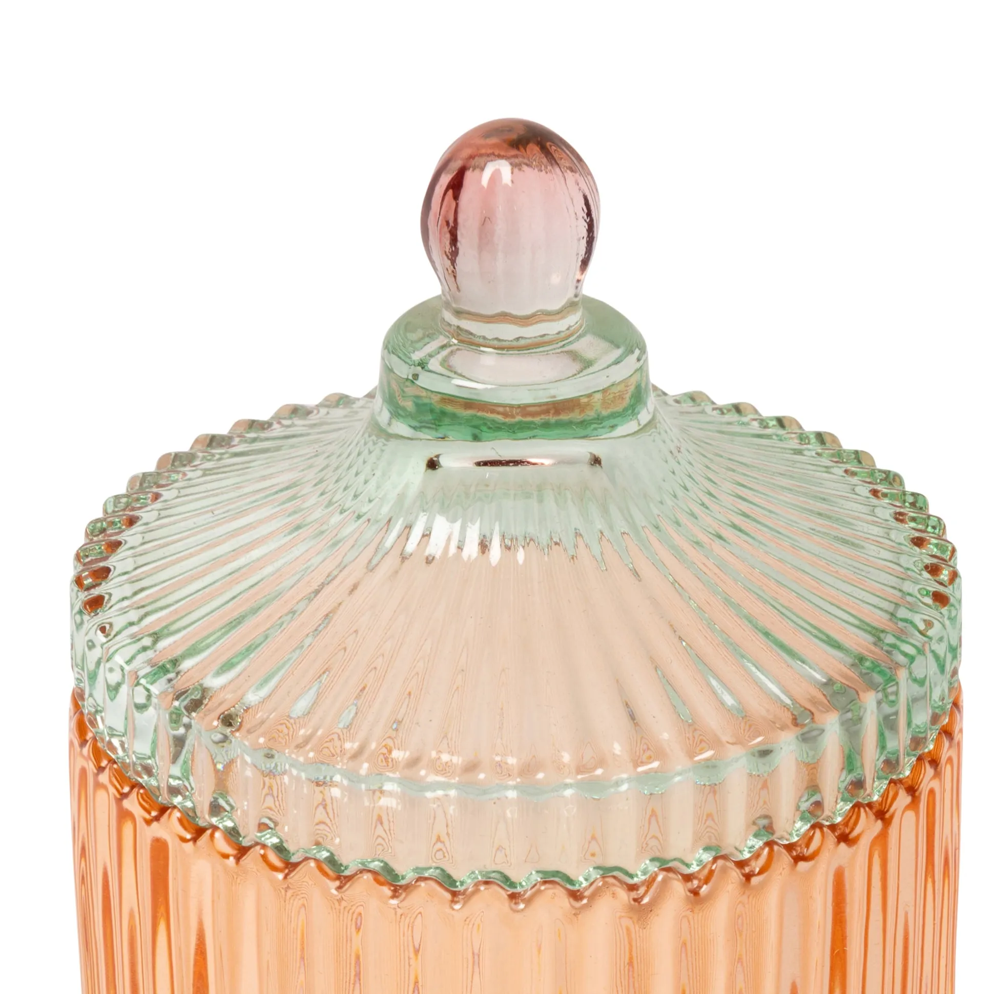 Candy Stripe Glass Storage Jar