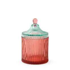 Candy Stripe Glass Storage Jar