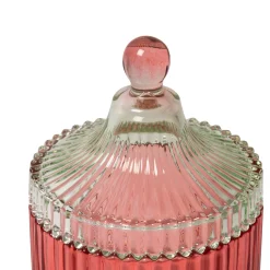 Candy Stripe Glass Storage Jar
