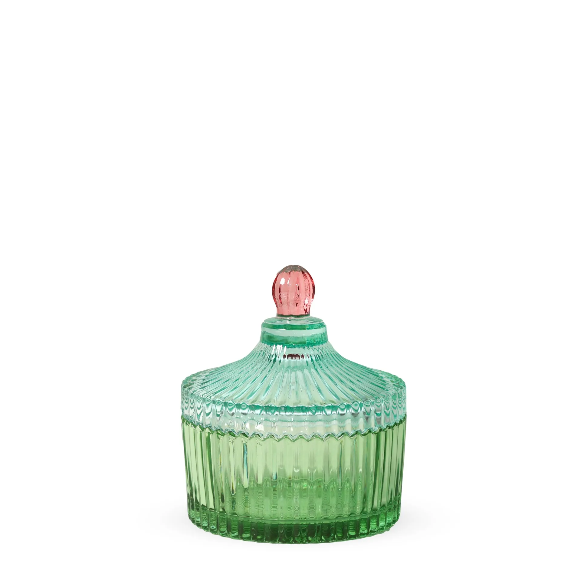 Candy Stripe Glass Storage Jar