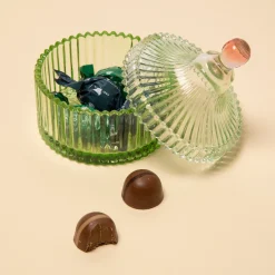 Candy Stripe Glass Storage Jar
