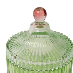 Candy Stripe Glass Storage Jar