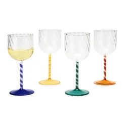 Candy Twist Glassware - Set of 4 - Wine Set of 4