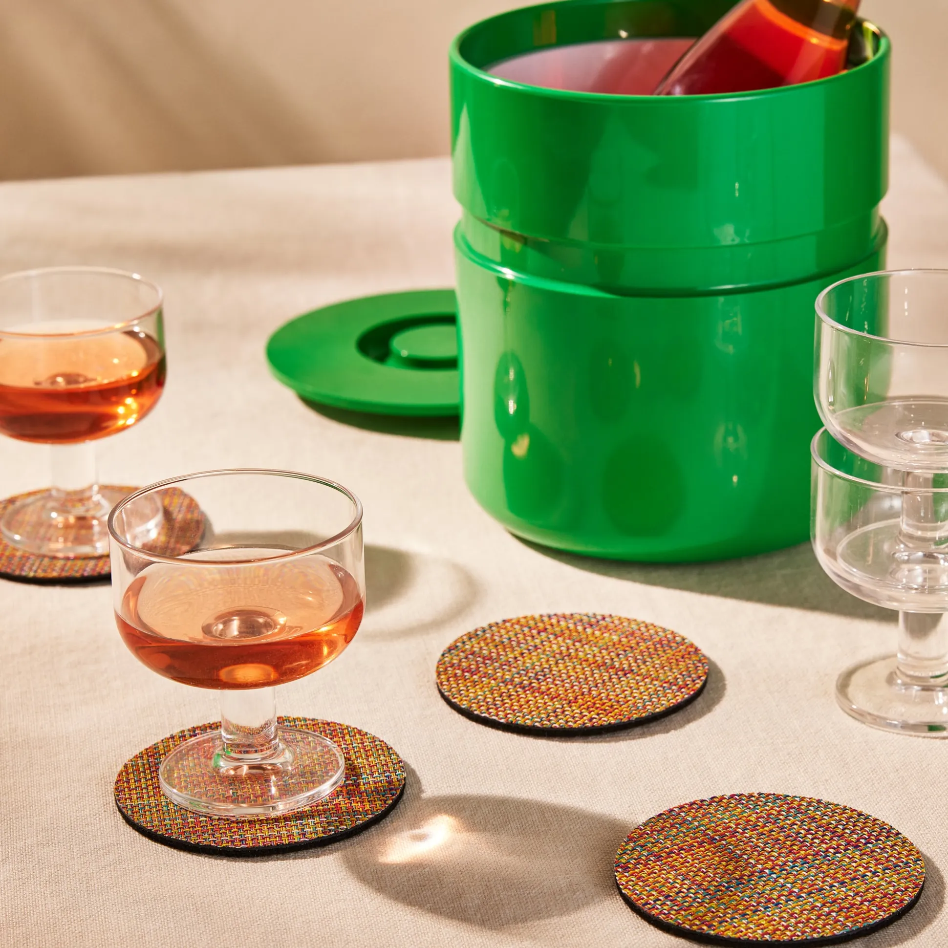 Chilewich Mini Basketweave Coasters - Set of 4