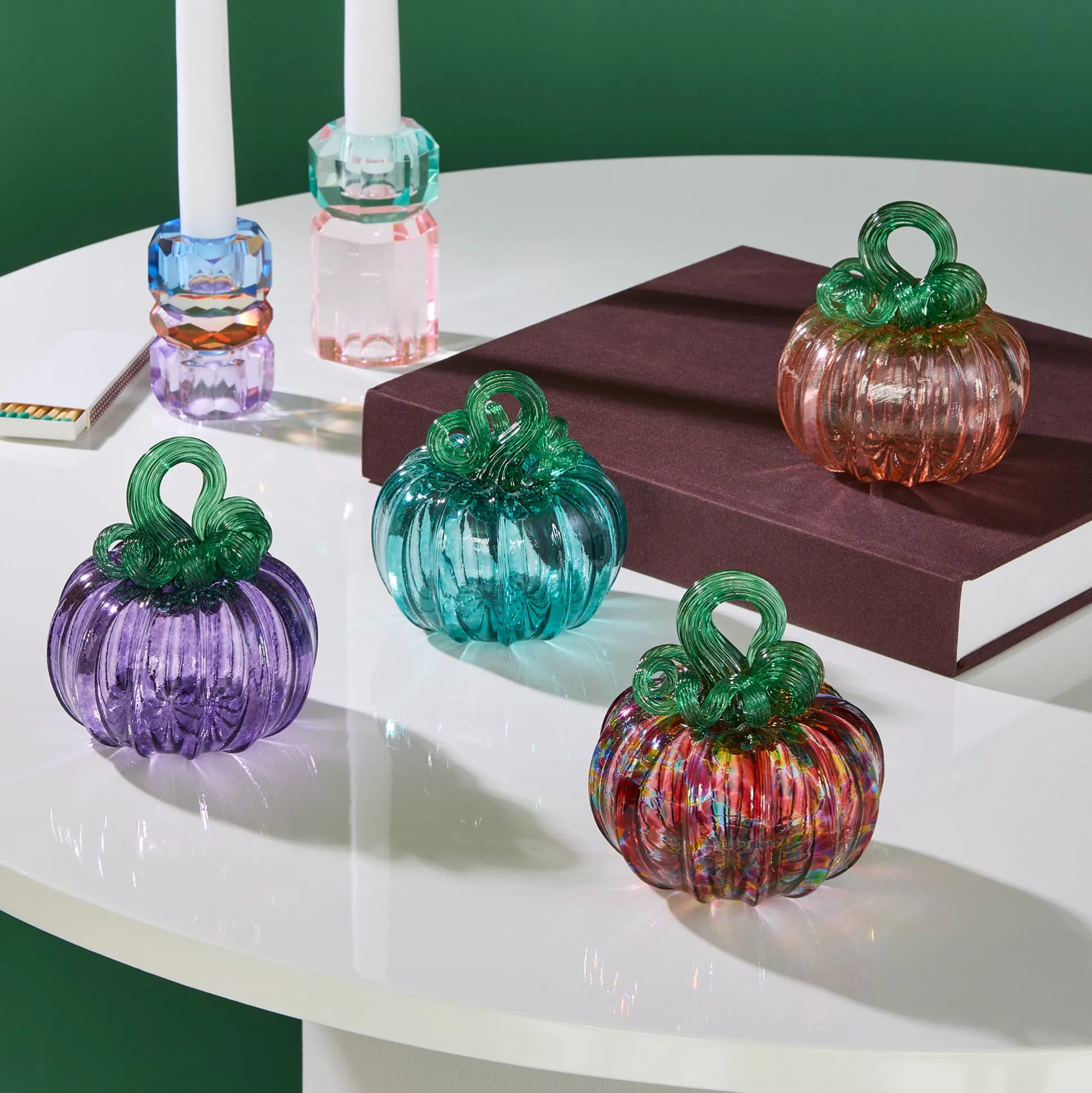 Chroma Glass Ruby Rainbow Pumpkin Object