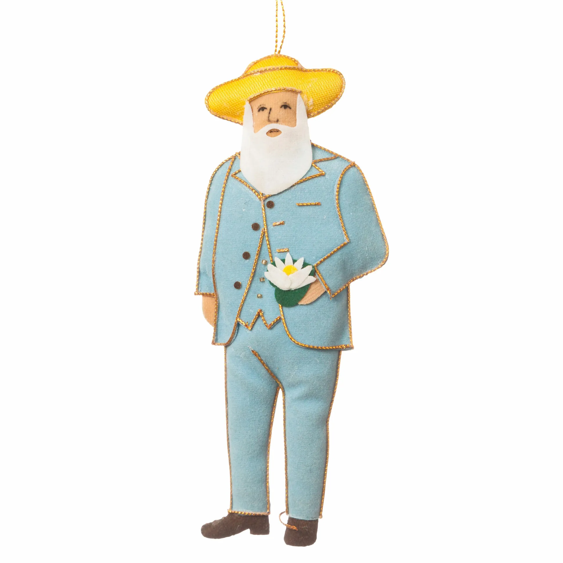 Claude Monet Embroidered Holiday Ornament