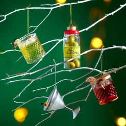 Cocktail Glass Holiday Ornament - Olive Jar