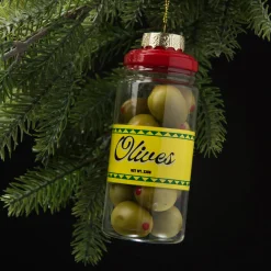 Cocktail Glass Holiday Ornament - Olive Jar