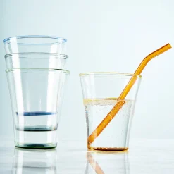 Color Accent Drinking Glasses - Set of 4 - Short