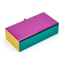 Colorblock Glass Jewelry Box