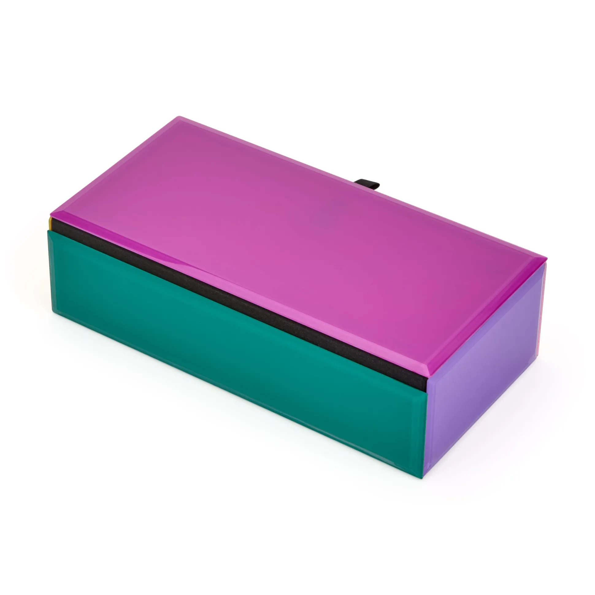 Colorblock Glass Jewelry Box
