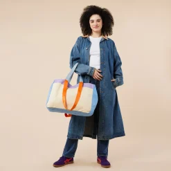Colorful Oversized Cotton Canvas Tote Bag