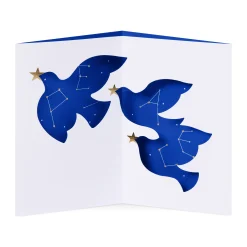 Cosmic Doves Peace Holiday Pop-Up Cards - Set of 8