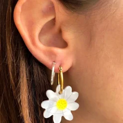 Coucou Suzette Flower Hoop Earrings
